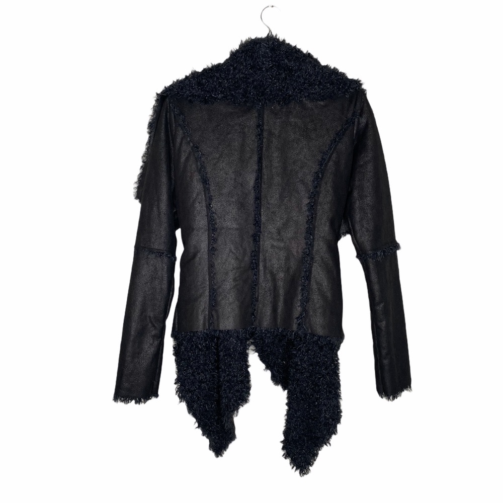 VHTF: UNIF ☻︎ Blogger Fave Chelsea Vegan Shearling Draped Asymmetrical Jacket ☻︎ - Picture 9 of 17
